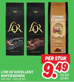 Dekamarkt L'or of excellent koffiebonen aanbieding