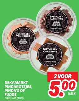 Dekamarkt Dekamarkt pindarotsjes, pinda's of fudge aanbieding