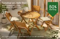 Leen Bakker Tuinstoel en Tafel Bari aanbieding