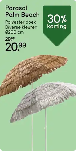Leen Bakker Parasol Palm Beach aanbieding