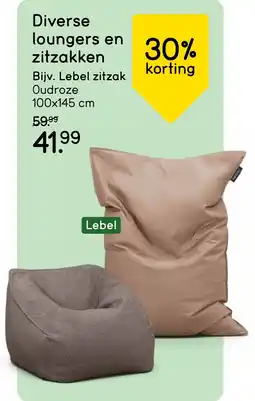 Leen Bakker Diverse loungers en zitzakken aanbieding