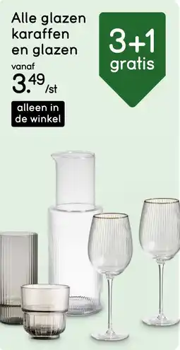 Leen Bakker Alle glazen karaffen en glazen aanbieding