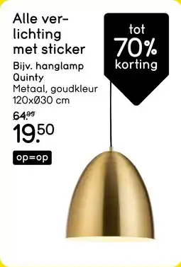 Leen Bakker Alle Verlichting met Sticker aanbieding