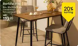 Leen Bakker Bartafel Milo aanbieding