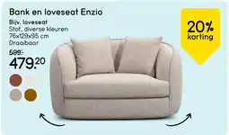 Leen Bakker Bank en Loveseat Enzio aanbieding