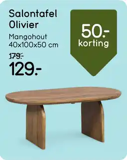 Leen Bakker Salontafel Olivier aanbieding
