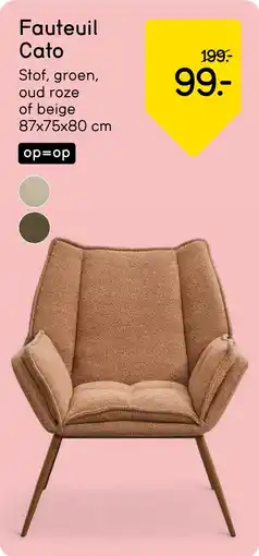 Leen Bakker Fauteuil Cato aanbieding