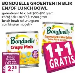 Boon`s Markt BONDUELLE GROENTEN IN BLIK EN/OF LUNCH BOWL aanbieding