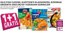 Boon`s Markt IGLO FISH CUISINE, KAPITEIN'S KLASSIEKERS, ROERBAK GROENTE-IDEE EN/OF VISKRAAM GARNALEN aanbieding
