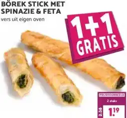 Boon`s Markt BÖREK STICK MET SPINAZIE & FETA aanbieding