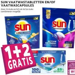 Boon`s Markt SUN VAATWASTABLETTEN EN/OF VAATWASCAPSULES aanbieding