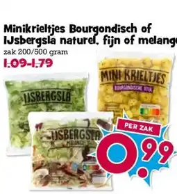 Boon`s Markt Minikrieltjes Bourgondisch of IJsbergsla naturel, fijn of melange aanbieding