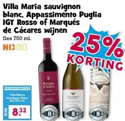 Boon`s Markt Villa Maria sauvignon blanc, Appassimento Puglia IGT Rosso of Marqués de Cácares wijnen aanbieding