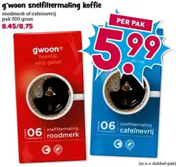 Boon`s Markt g'woon snelfiltermaling koffie aanbieding