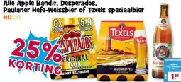 Boon`s Markt Alle Apple Bandit. Desperados. Paulaner Hefe-Weissbier of Texels speciaalbier aanbieding