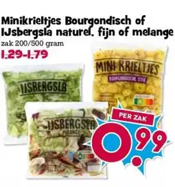 Boon`s Markt Minikrieltjes Bourgondisch of IJsbergsla naturel, fijn of melange aanbieding