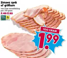 Boon`s Markt Zeeuws spek of grillham aanbieding