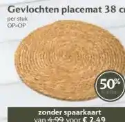 Boon`s Markt Gevlochten placemat 38 cm aanbieding