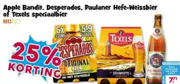 Boon`s Markt Apple Bandit. Desperados, Paulaner Hefe-Weissbier of Texels speciaalbier aanbieding