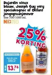 Boon`s Markt Dujardin vieux blauw, Joseph Guy very specialcognac of Olifant jongegraanjenever aanbieding