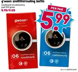 Boon`s Markt g'woon snelfiltermaling koffie aanbieding