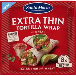 Albert Heijn Santa Maria Extra thin tortilla wheat medium aanbieding