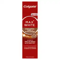 Albert Heijn Colgate Max white voor koffie, thee wijnvlekken aanbieding