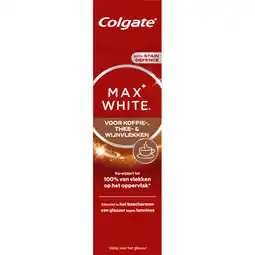 Albert Heijn Colgate Max white voor koffie, thee wijnvlekken aanbieding