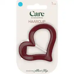 Albert Heijn Care Haarclip bordeauxrood hart aanbieding