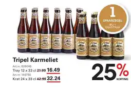 Sligro Tripel Karmeliet aanbieding