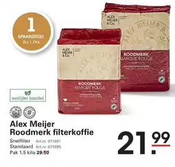 Sligro Alex Meijer Roodmerk filterkoffie aanbieding