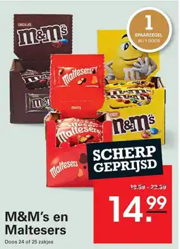 Sligro M&M's en Maltesers aanbieding