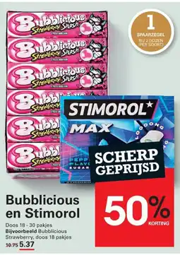 Sligro Bubblicious en Stimorol aanbieding