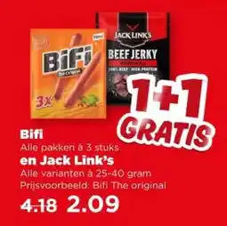 PLUS Bifi , en Jack Link's aanbieding