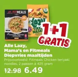 PLUS Alle Lazy, Mama's en Fitmeals Diepvries maaltijden aanbieding
