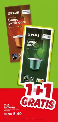 PLUS PLUS Koffiecups aanbieding
