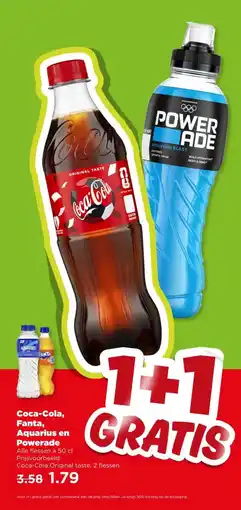 PLUS Coca-Cola, Fanta, Aquarius en Powerade aanbieding