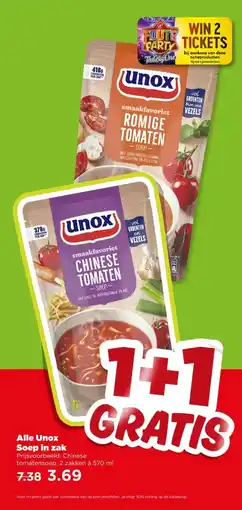 PLUS Alle Unox Soep in zak aanbieding