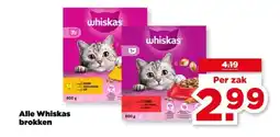 PLUS Alle Whiskas brokken aanbieding