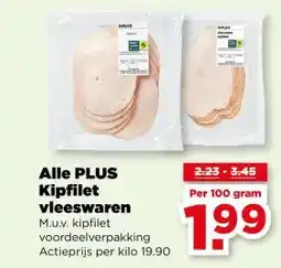 PLUS Alle PLUS Kipfilet vleeswaren aanbieding