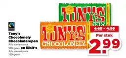 PLUS Tony's Chocolonely Chocoladerepen , en lilbit's aanbieding