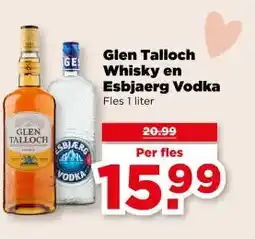 PLUS Glen Talloch Whisky en Esbjaerg Vodka aanbieding
