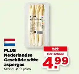 PLUS PLUS Nederlandse Geschilde witte asperges aanbieding