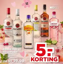 PLUS Bacardi Rum en Gordon's Gin aanbieding