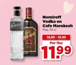 PLUS Nemiroff Vodka en Cafe Marakesh aanbieding