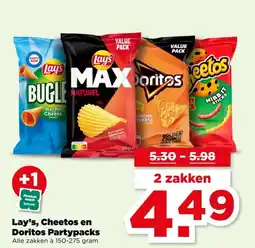 PLUS Lay's, Cheetos en Doritos Partypacks aanbieding