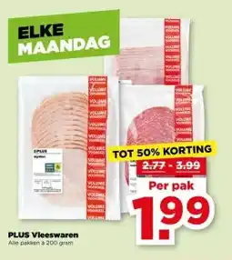 PLUS PLUS Vleeswaren aanbieding