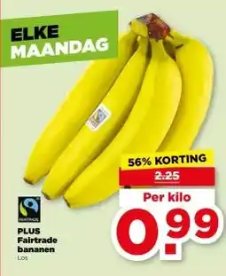 PLUS PLUS Fairtrade bananen aanbieding