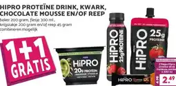 Coop HIPRO PROTEÏNE DRINK, KWARK, CHOCOLATE MOUSSE EN/OF REEP aanbieding