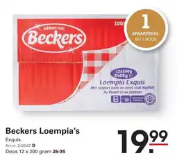 Sligro Beckers Loempia's aanbieding